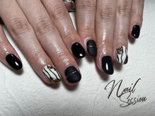 ネイルセッション(nail session)/ブラックニュアンス