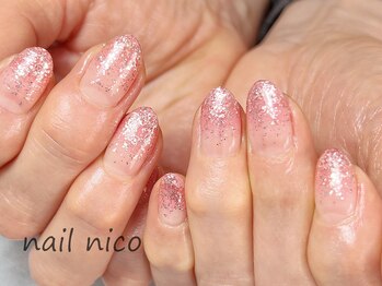 ネイルニコ(nail nico)/春のラメグラデーション