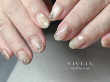 ヴィヴィアン ネイル(Vivian nail)/ラメ　クリア　シンプル