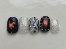 アイネイルズ 恵比寿店(I nails)/ネイビー夏ニュアンス10140円