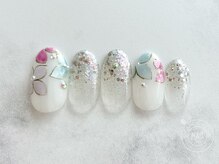 オレンジスティック/紫陽花/ラメホロ/グラデ