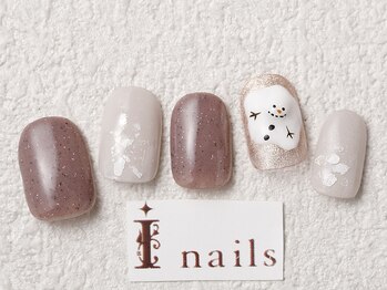 アイネイルズ 梅田店(I nails)/雪だるまニュアンス￥7700