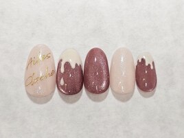 バレンタインネイル