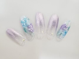 あじさいネイル￥7480