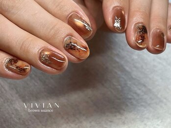 ヴィヴィアン ネイル(Vivian nail)/マグネット　ラメ　ブラウン