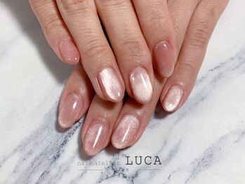 ネイルアトリエルカ(nail atelier LUCA)/W-4 ピンクマグネットネイル