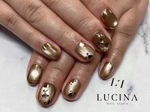 ネイルスタジオ ルキナ(LUCINA)/H-667大人ゴールドハートネイル