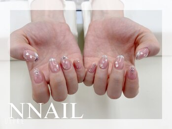 エヌ ネイル(N NAIL)/ガラスフレンチデザイン