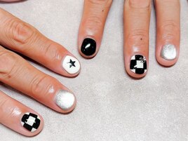 ブロックチェック柄/モノトーン