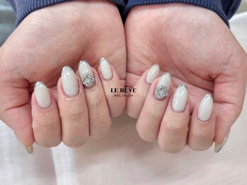 ルレーブ(LE REVE)/ガラスフレンチネイル