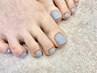【OPEN記念】美足フットネイル ジェルワンカラー×角質ケア ¥11000