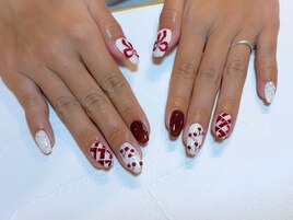 さくらんぼ　リボンネイル