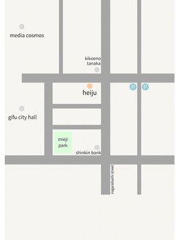 heiju 岐阜 &nbsp;[まつげパーマ/マツエク/led/フラットラッシュ/眉毛/アイブロウ]/周辺マップ