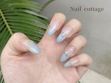 ネイルコテージ(Nail cottage)/水色グラデーション　¥6600