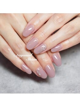 たゆ ネイル(たゆnail)/ナチュラルくすみピンクネイル