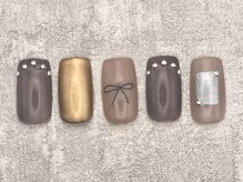 テンプテーション ネイル スタジオ(Temptation nail studio)/定額／大人おリボン
