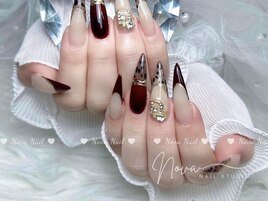 ボルドーレオパードネイル
