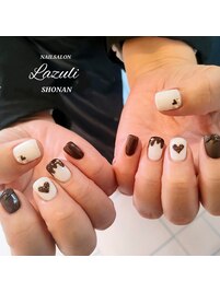 バレンタインネイル