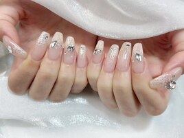 レースネイル　グラデーション