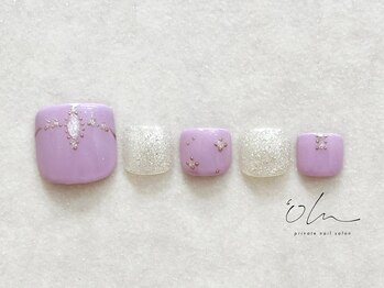 2月フットネイル定額【Winter】