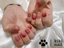 キキネイル 溝の口(kikinail)/チェックネイル/春ネイル
