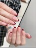 【初回オフ無料】チップ+ジェルスカルプ2層で長持ち×フレンチ(ベース有り)