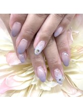 ディーネイル 京橋(D-nail)/西村/きれいめフラワーネイル