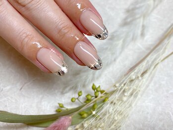 フローレスネイル 新宿店(FlawlessNail)/【ガラスフレンチ】 ¥8500