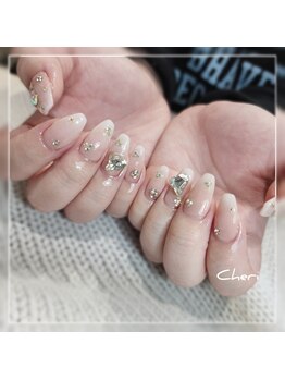 シェリ(Cheri)/ハート　ストーン　パーツ　韓国