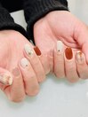 もけもけチェックネイル