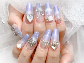 イフビューティー 上野御徒町店(If beauty)の写真/【マグネットフレンチHAND¥5000/長さだし¥8900】オフィスネイルにおすすめ☆艶感ネイルで上品さアップ！