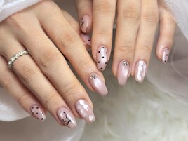 リボンドットネイル