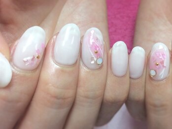 ネイルネイル 南森町店(nailnail)/大人かわいいシェルピンク♪