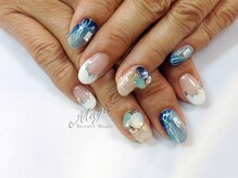 ネイルサロン ビューティーマジック 川口店/上品サマーネイル