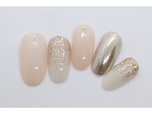 ローズクレア(Rose Crea)/上品ミラーネイル