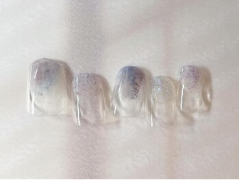 アイネイルズ 梅田店(I nails)/くすみブルー春ニュアンス¥7700