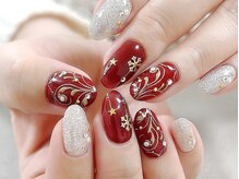 ネイルルージュ(Nail Rouge)/雪の結晶ネイル