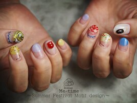 Summer festival motif design