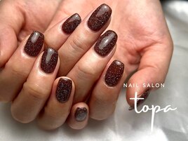 フラッシュネイル×ブラウン