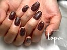 フラッシュネイル×ブラウン