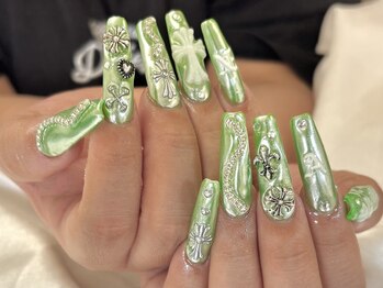 マラマネイル(Malama Nail)/ミラー/ネオン/グリーン/パーツ