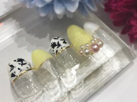 シルエット手書きフラワー