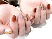 アース コアフュールボーテ みどり店(EARTH coiffure beaute)/テラコッタカラーネイル　