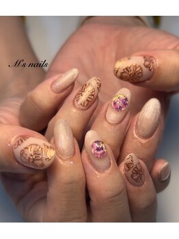 エムズネイル サベージ(M's nails Savage)/フラワーネイル