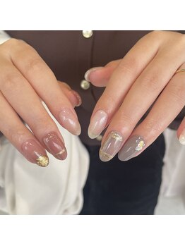 ミントリーフ バイ リート(Mint leaf by Reat)/ニュアンスチェックネイル