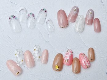 ネイルルーム(Nail Room)の写真/丁寧なケアと季節感あふれるデザインが魅力の定額メニュー。洗練された上品な指先で、毎日がもっと輝く♪