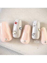 ホロ花ネイル