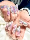 ボンボンドロップシールネイル
