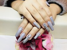 ブリエカドー(Briller Cadeau)/グレー×ツイードネイル