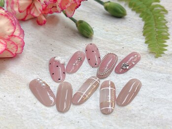 ネイルサロン ジェイ(Nail Salon J)/チェックリボンアートネイル